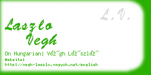 laszlo vegh business card